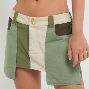 JGR & STN Miller Colorblock mini skirt Jagger & Stone funky retro 90s medium NWT